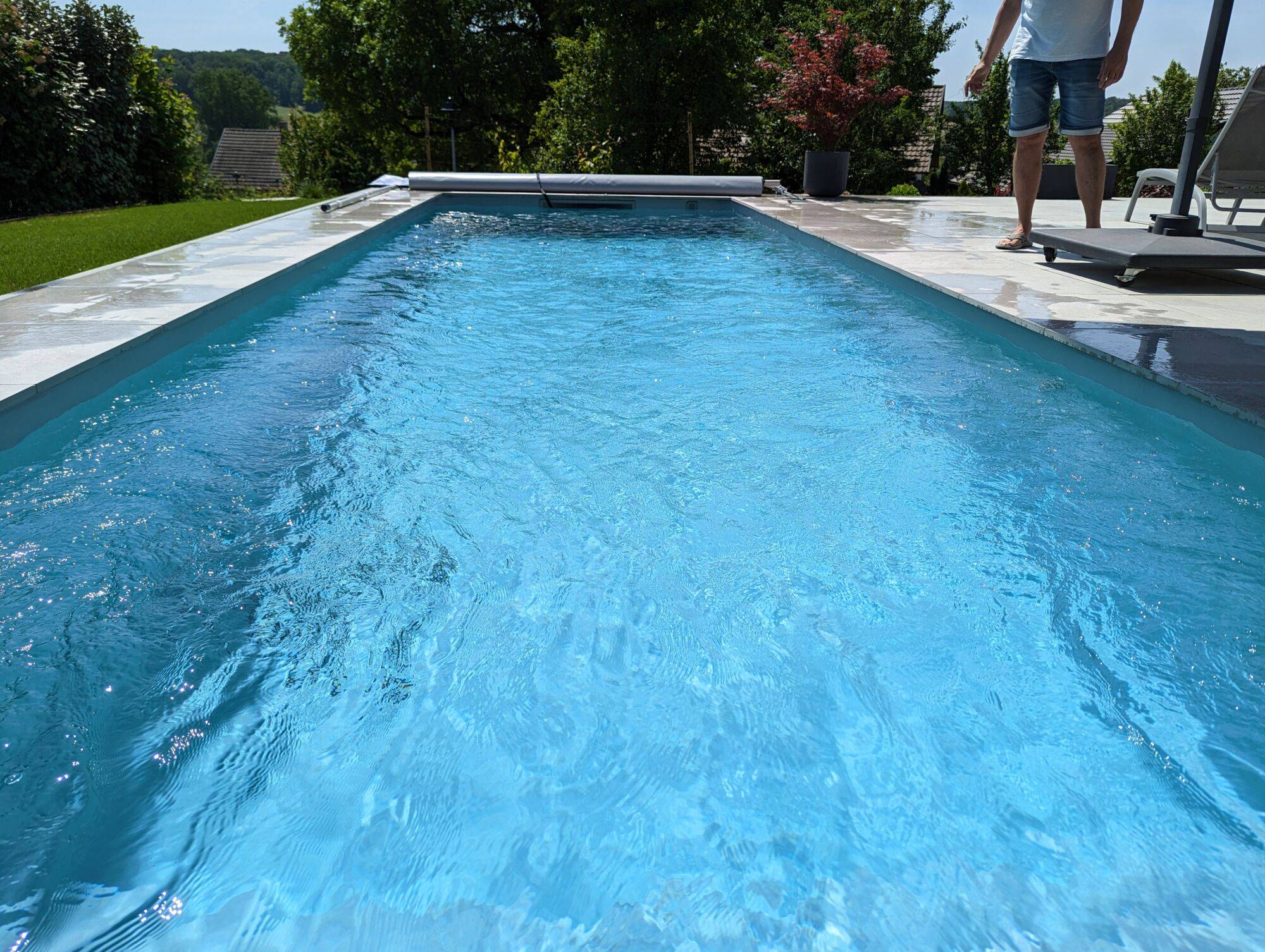 Création de piscine avec margelle et dallage vers Altkirch et Mulhouse Riedisheim